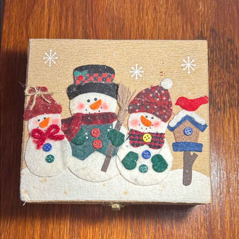 Holiday Treasures 5pc Handcrafted Christmas Ornaments w/Decorative Box